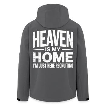 Heaven Is My Home Jesus Cross Christian - Men’s Recycled Softshell Jacket by Stanley/Stella - black - Back - AI Model Male 185 light (185cm)