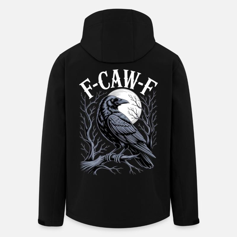 Raven Moon Gothic Emblem - Men’s Recycled Softshell Jacket by Stanley/Stella - black