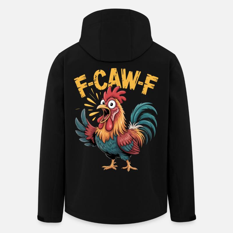 Lebendiges Hahn-FCAWF-Maskottchen - Recycelte Männer Softshell-Jacke von Stanley/Stella - Schwarz