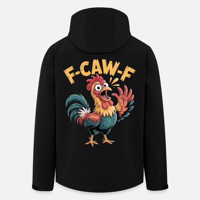 F-Caw-F tegneseriehane - Softshelljakke herre i resirkulert polyester Stanley/Stella - svart