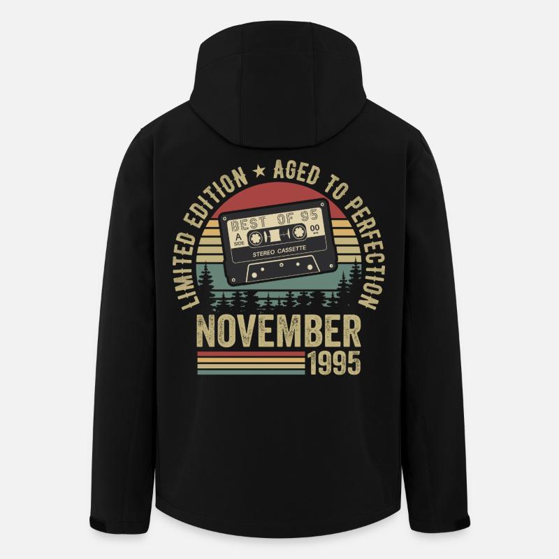 November 1995 - Recycelte Männer Softshell-Jacke von Stanley/Stella - Schwarz