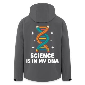 Science Is in My DNA Biology Teacher - Men’s Recycled Softshell Jacket by Stanley/Stella - black - Back - AI Model Male 185 light (185cm)