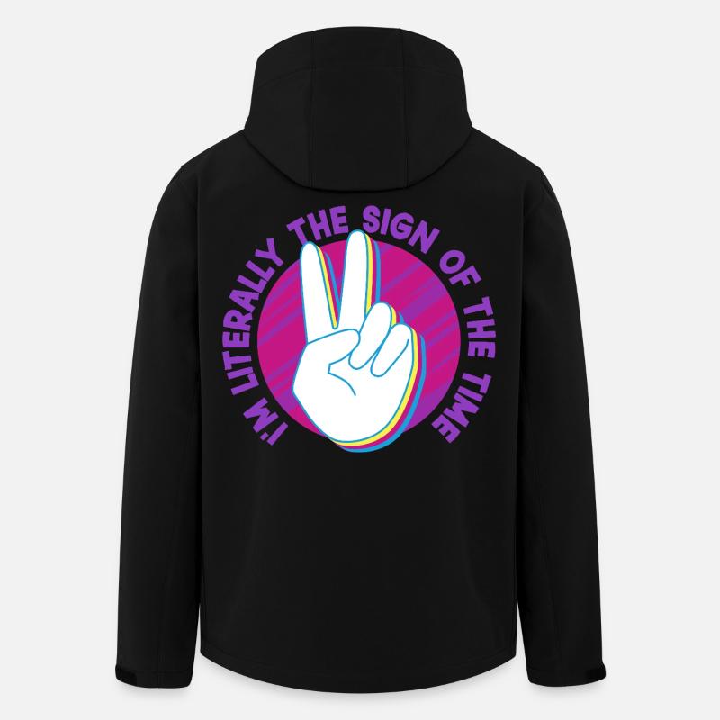 ASL Sign Language Interpreter - Men’s Recycled Softshell Jacket by Stanley/Stella - black