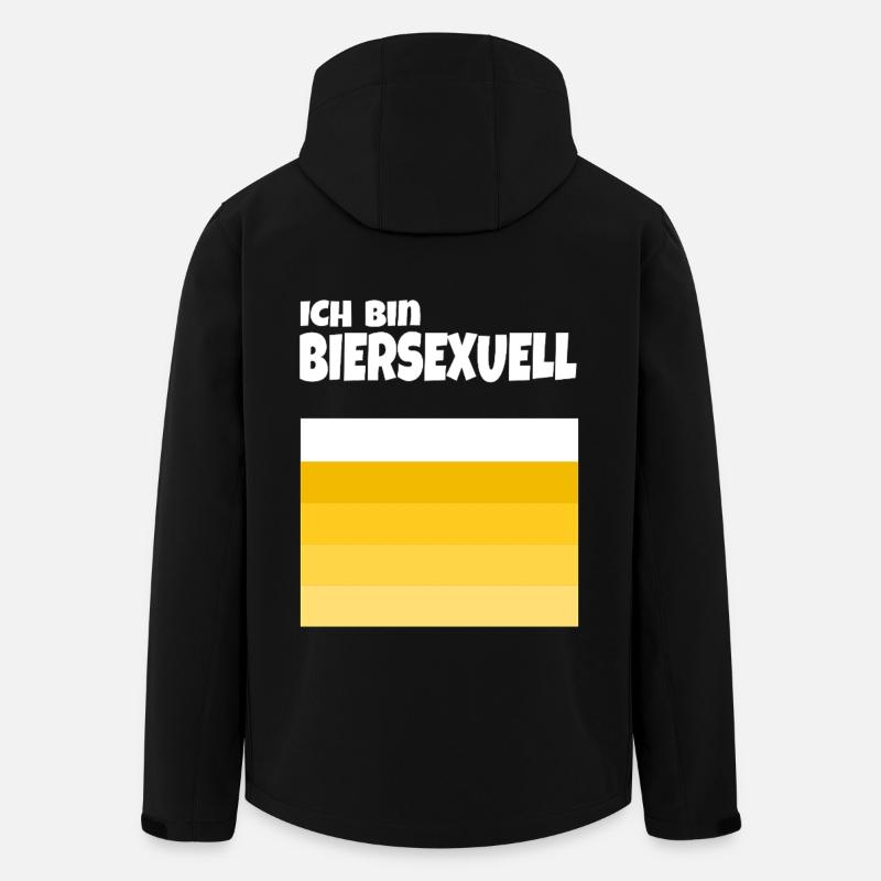Biersexuell - Recycelte Männer Softshell-Jacke von Stanley/Stella - Schwarz