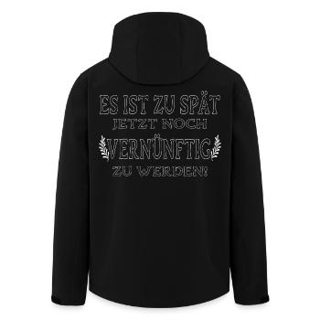 Il est trop tard pour être raisonnable maintenant - Veste softshell homme en polyester recyclé Stanley/Stella - noir - Dos - AI Model Male 185 light (185cm)