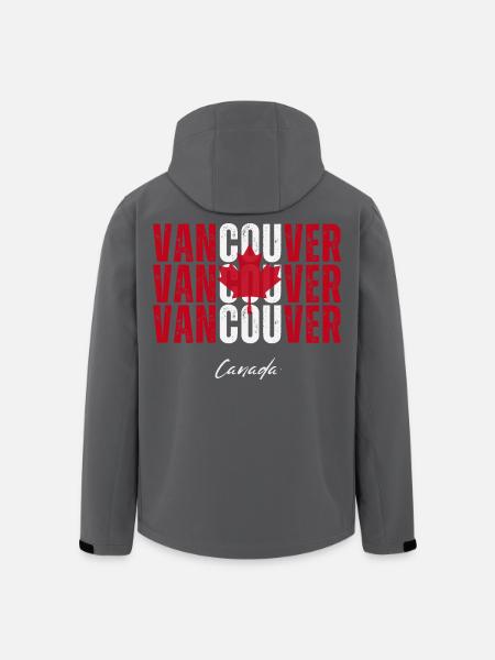 Vancouver Canada, I love Vancouver - Men’s Recycled Softshell Jacket by Stanley/Stella - black