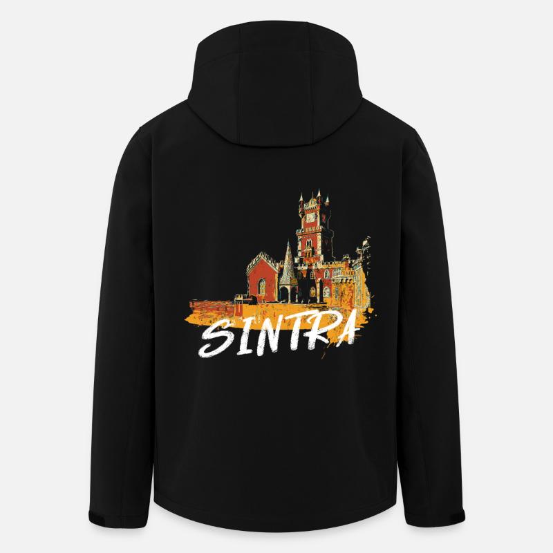 Pena Sintra Palast bunte Illustration - Recycelte Männer Softshell-Jacke von Stanley/Stella - Schwarz