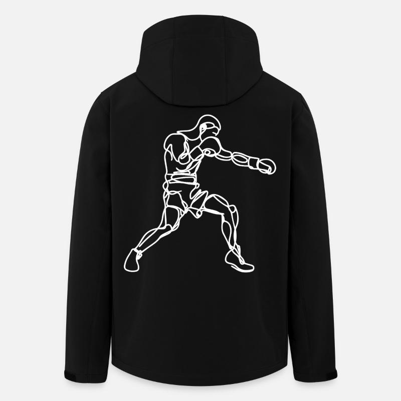 Boxer Zeichnung - Recycelte Männer Softshell-Jacke von Stanley/Stella - Schwarz
