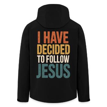 J’ai décidé de suivre Jésus - Veste softshell homme en polyester recyclé Stanley/Stella - noir - Dos - AI Model Male 185 light (185cm)