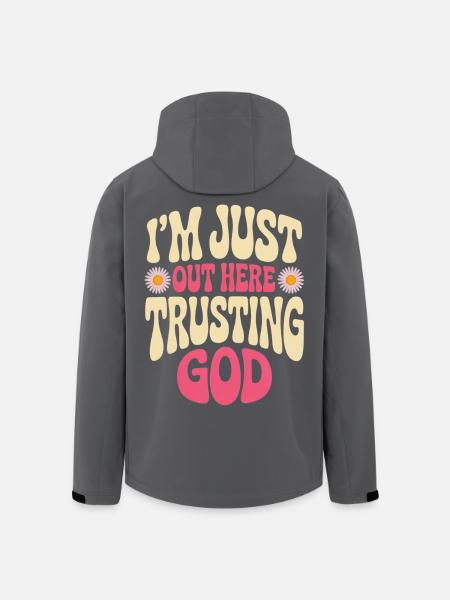 God Trust Motif Shirt - Men’s Recycled Softshell Jacket by Stanley/Stella - black