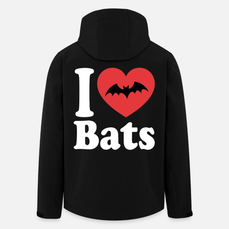 I Love Bats – Bat Lover - Men’s Recycled Softshell Jacket by Stanley/Stella - black