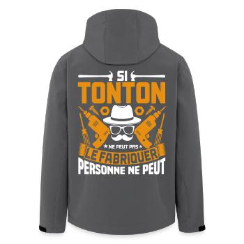 Si Tonton ne peut pas le fabriquer humour bricolag - Veste softshell homme en polyester recyclé Stanley/Stella - noir - Dos - AI Model Male 185 light (185cm)