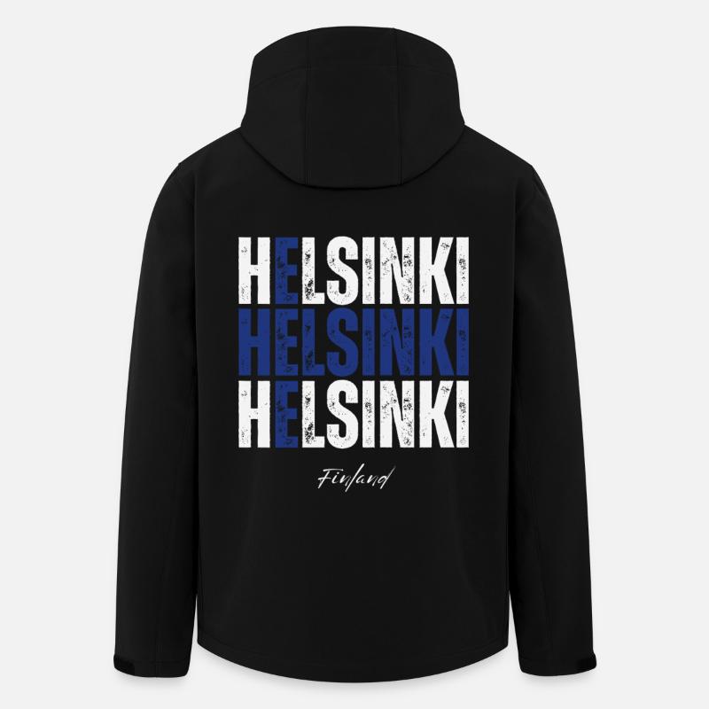 Helsinki Finnland, eine Erinnerung an Helsinki - Recycelte Männer Softshell-Jacke von Stanley/Stella - Schwarz