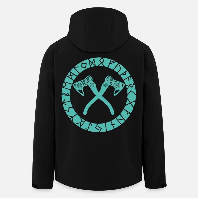 Nordic Cross Achsen - Recycelte Männer Softshell-Jacke von Stanley/Stella - Schwarz