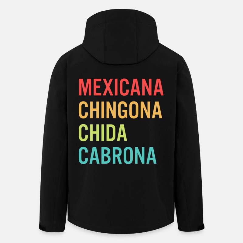 Mexicana Chingona Cabrona Orgullo - Veste softshell homme en polyester recyclé Stanley/Stella - noir