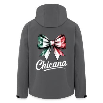 Chicana Bow Italien Flagge Design - Recycelte Männer Softshell-Jacke von Stanley/Stella - Schwarz - Hinten - AI Model Male 185 light (185cm)