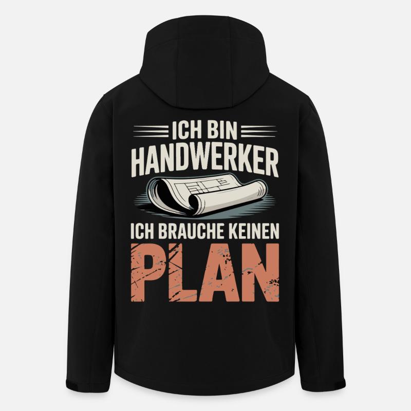 Handwerker Ohne Plan - Recycelte Männer Softshell-Jacke von Stanley/Stella - Schwarz