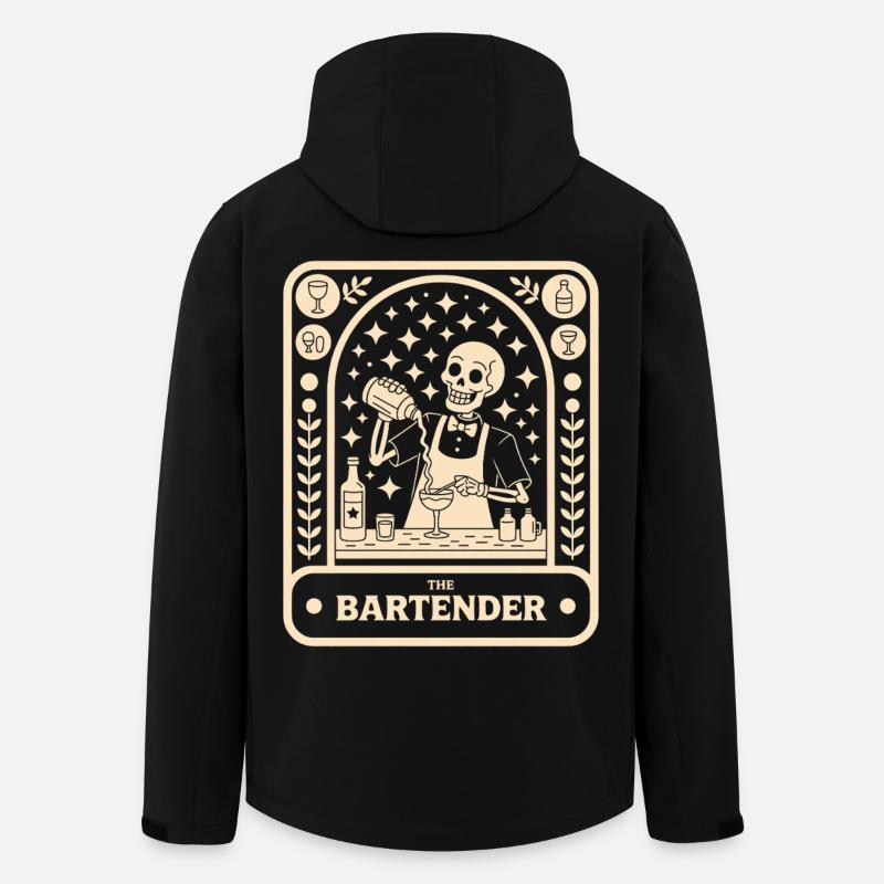 Barman Barman Le Barman Tarot Cocktail - Veste softshell homme en polyester recyclé Stanley/Stella - noir