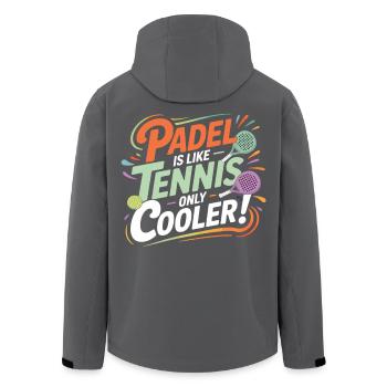 Padelshirt für Sportfans und Tennisliebhaber - Recycelte Männer Softshell-Jacke von Stanley/Stella - Schwarz - Hinten - AI Model Male 185 light (185cm)