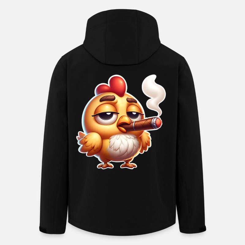 Cigare au poulet - Veste softshell homme en polyester recyclé Stanley/Stella - noir