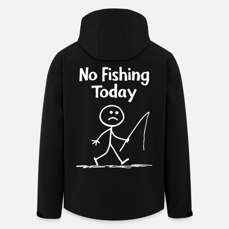 Angler-Frust – Heute kein Fischfang - Recycelte Männer Softshell-Jacke von Stanley/Stella - Schwarz