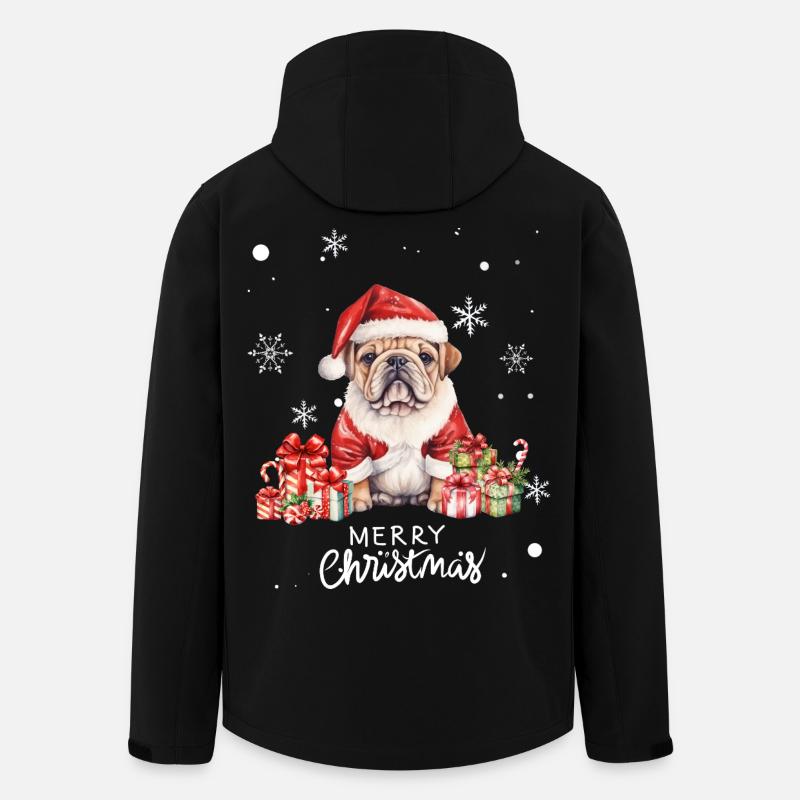 Hunde-Weihnachten - Recycelte Männer Softshell-Jacke von Stanley/Stella - Schwarz