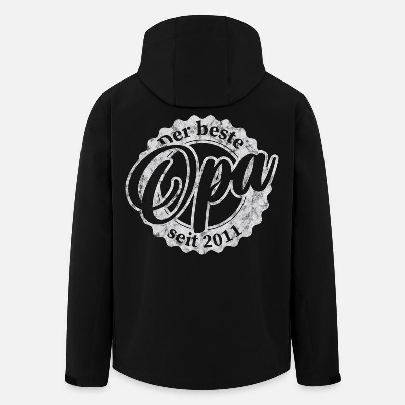 Der Beste Opa seit 2011 - Recycelte Männer Softshell-Jacke von Stanley/Stella - Schwarz