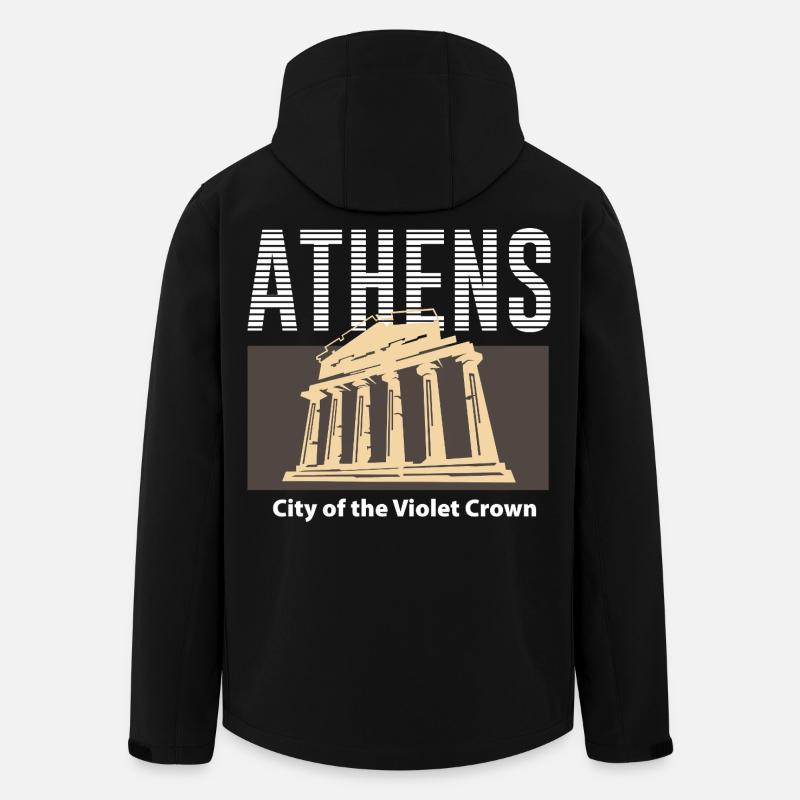 Athen, Stadt der Violetten Krone - Recycelte Männer Softshell-Jacke von Stanley/Stella - Schwarz