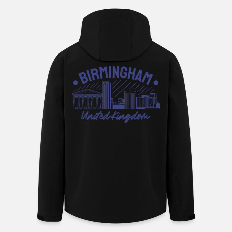 Birmingham, Großbritannien - Recycelte Männer Softshell-Jacke von Stanley/Stella - Schwarz