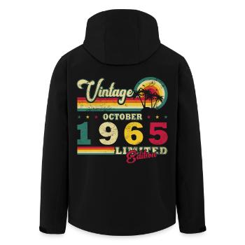 1965 October 1965 Jubilee October 1965 - Men’s Recycled Softshell Jacket by Stanley/Stella - black - Back - AI Model Male 185 light (185cm)