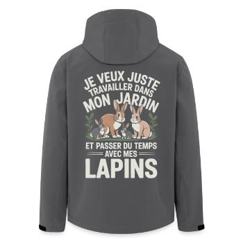 Je veux juste travailler dans mon jardin et passer - Veste softshell homme en polyester recyclé Stanley/Stella - noir - Dos - AI Model Male 185 light (185cm)