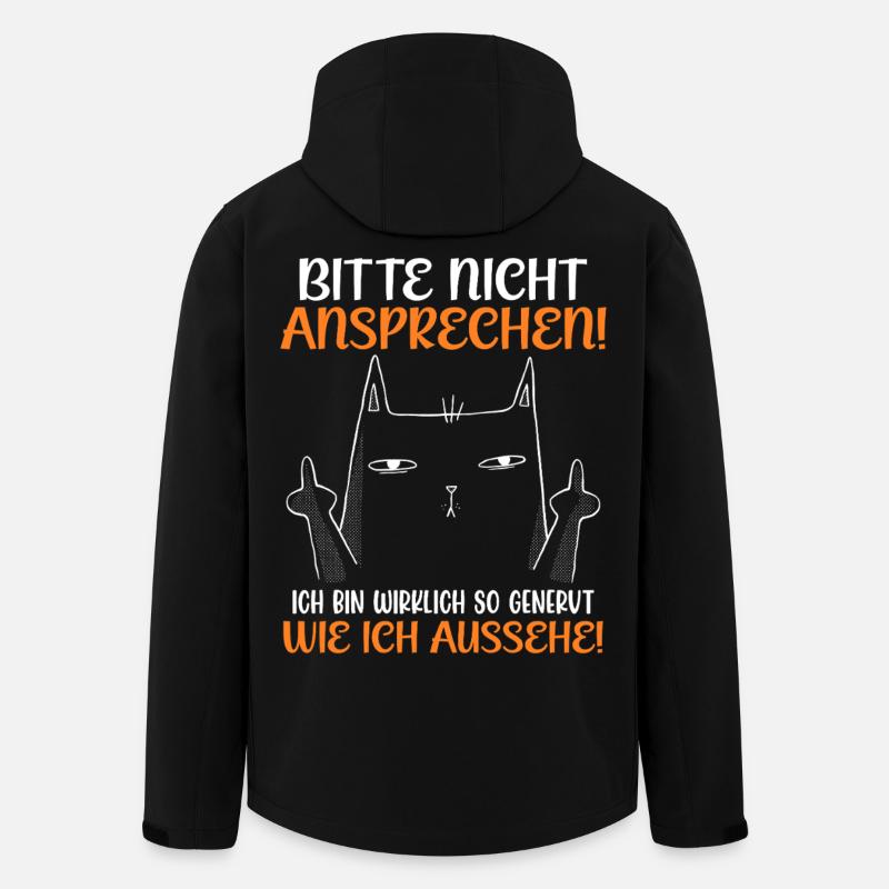 Malle BITTE NICHT ANSPRECHEN Lustiges - Recycelte Männer Softshell-Jacke von Stanley/Stella - Schwarz