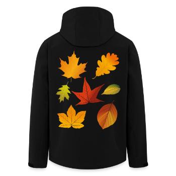 Herbstlaub - Recycelte Männer Softshell-Jacke von Stanley/Stella - Schwarz - Hinten - AI Model Male 185 light (185cm)