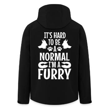 I'm A Furry Deal With It - Men’s Recycled Softshell Jacket by Stanley/Stella - black - Back - AI Model Male 185 light (185cm)