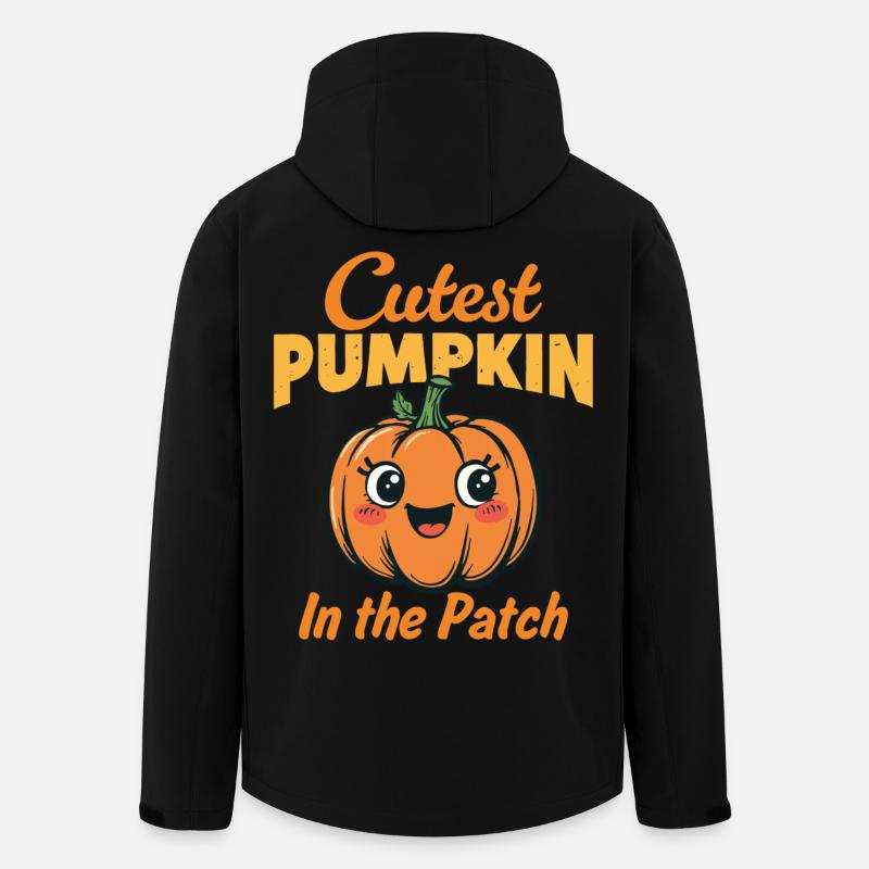 Süßester Kürbis im Patch - Recycelte Männer Softshell-Jacke von Stanley/Stella - Schwarz