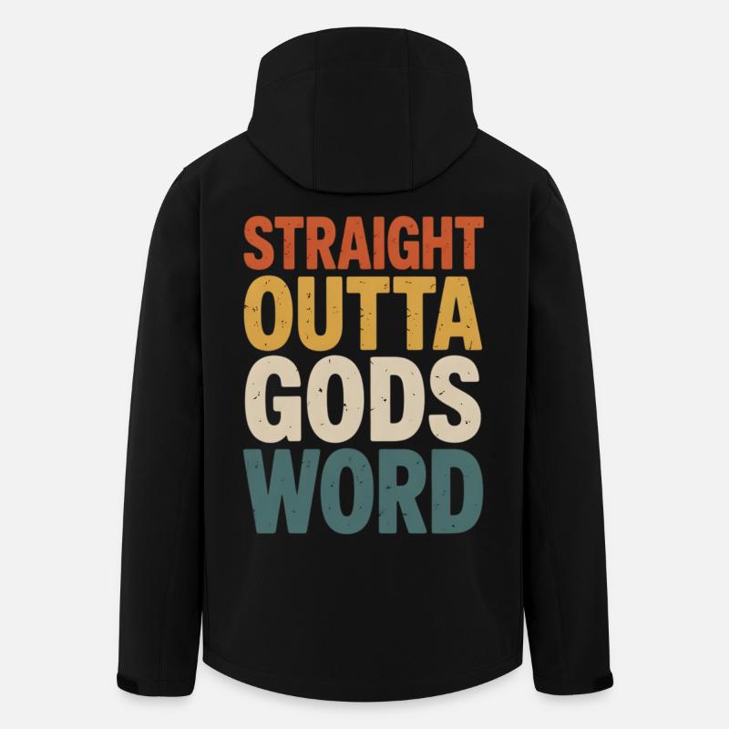 Straight Outta Gods Word - Recycelte Männer Softshell-Jacke von Stanley/Stella - Schwarz