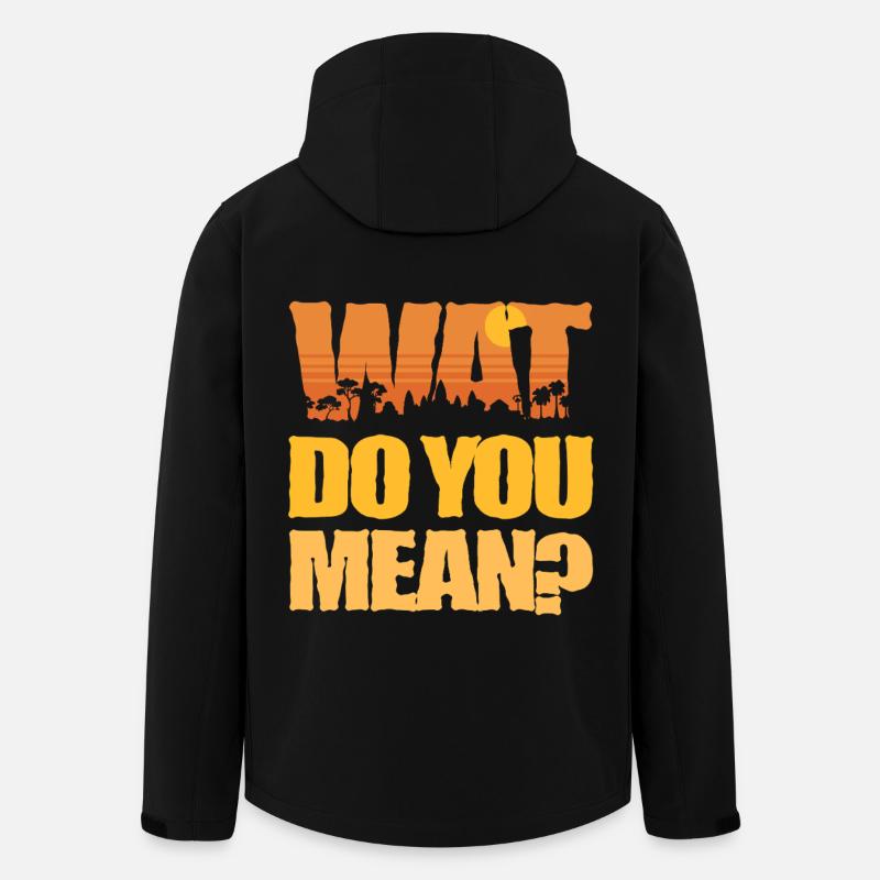 Cambodge Cambodgiens Wat Voulez-vous dire ? - Veste softshell homme en polyester recyclé Stanley/Stella - noir