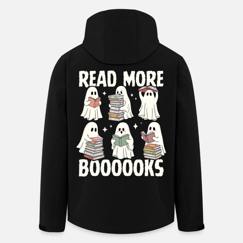 Reading ghosts and stacks of books - Men’s Recycled Softshell Jacket by Stanley/Stella - black