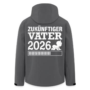 FUTURE DAD 2026 Fatherhood Funny - Men’s Recycled Softshell Jacket by Stanley/Stella - black - Back - AI Model Male 185 light (185cm)