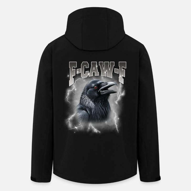 F-Caw-E Raven Storm Graphic - Men’s Recycled Softshell Jacket by Stanley/Stella - black