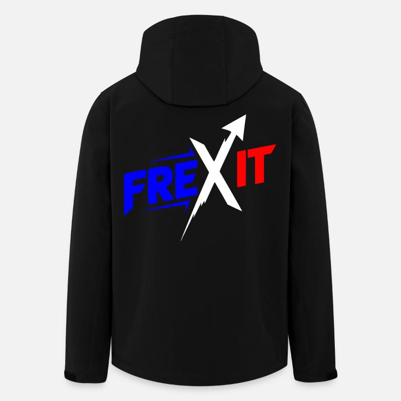 Frexit Blau Weiß Rot - Recycelte Männer Softshell-Jacke von Stanley/Stella - Schwarz