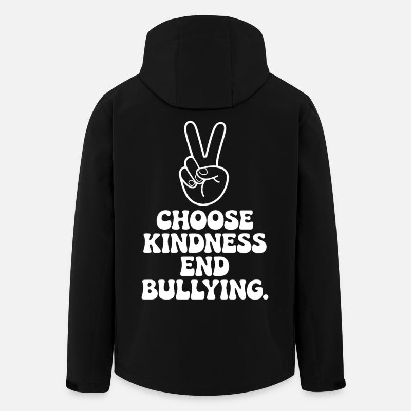 Choose Kindness End Bullying - Men’s Recycled Softshell Jacket by Stanley/Stella - black