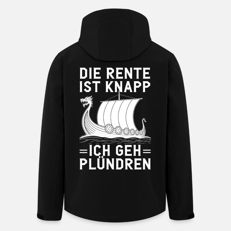Rente Knapp Wikinger Plünderer - Recycelte Männer Softshell-Jacke von Stanley/Stella - Schwarz