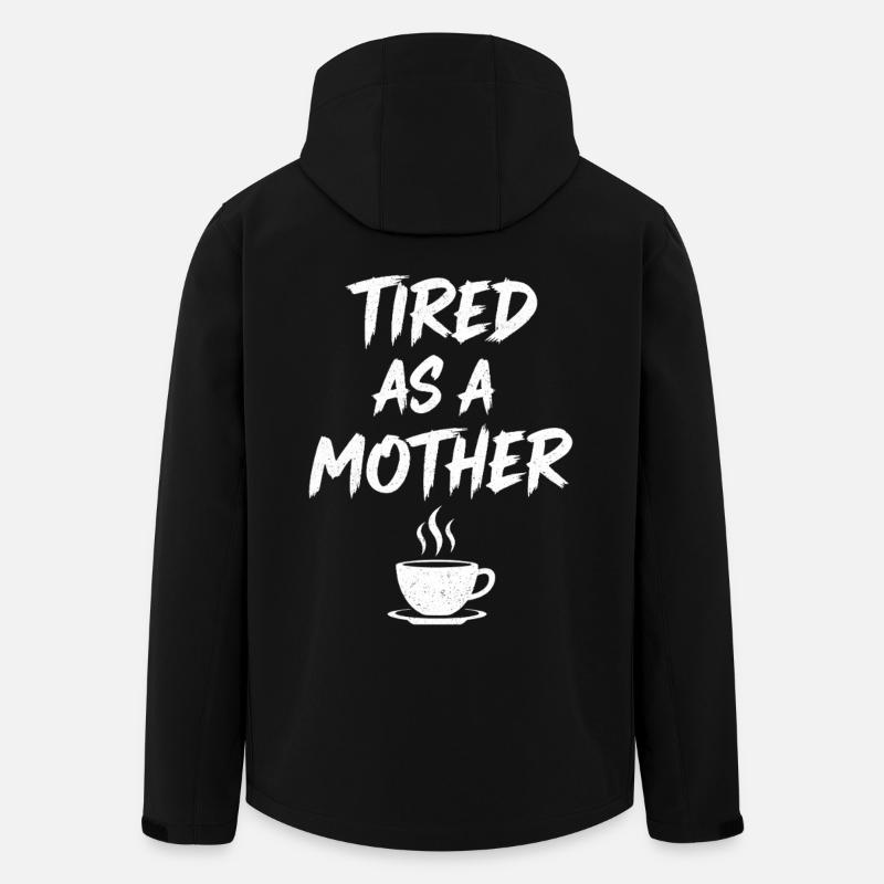 Müde Mutter Kaffee Motiv - Recycelte Männer Softshell-Jacke von Stanley/Stella - Schwarz