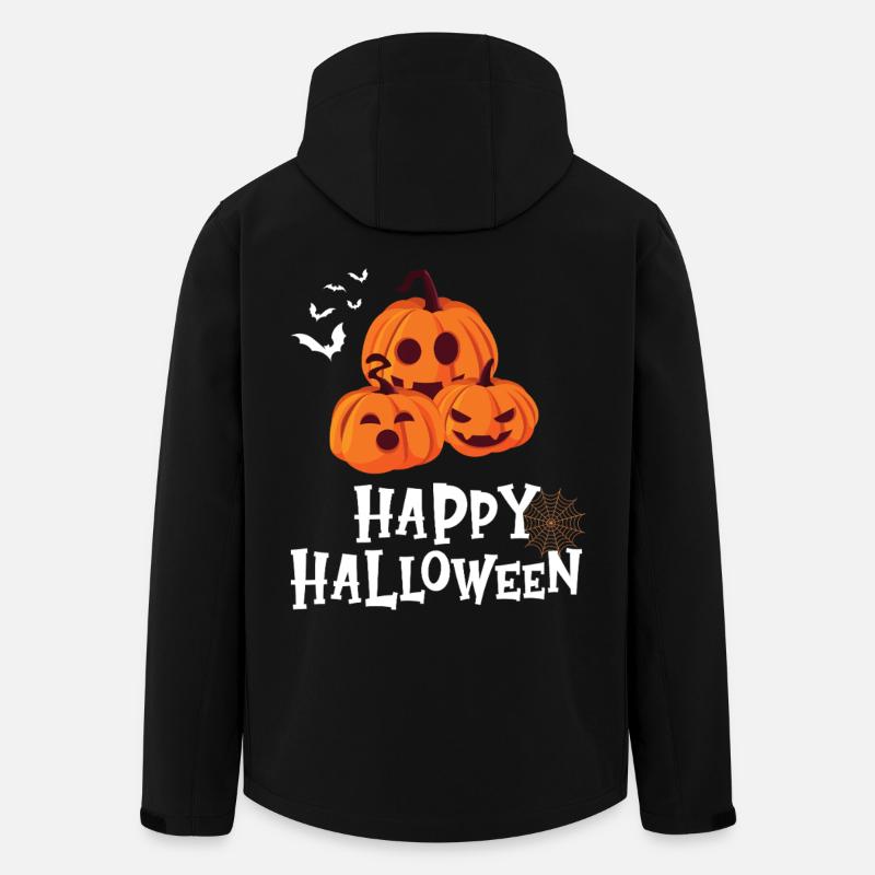 Friendly Pumpkin - Happy Halloween - Men’s Recycled Softshell Jacket by Stanley/Stella - black