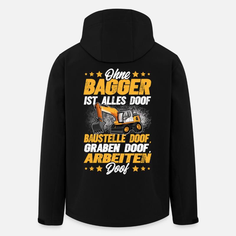 Bagger - Recycelte Männer Softshell-Jacke von Stanley/Stella - Schwarz