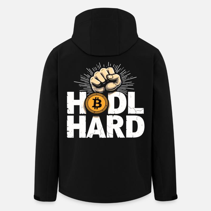 Btc Bitcoin HARD – Bitcoin Crypto - Recycelte Männer Softshell-Jacke von Stanley/Stella - Schwarz