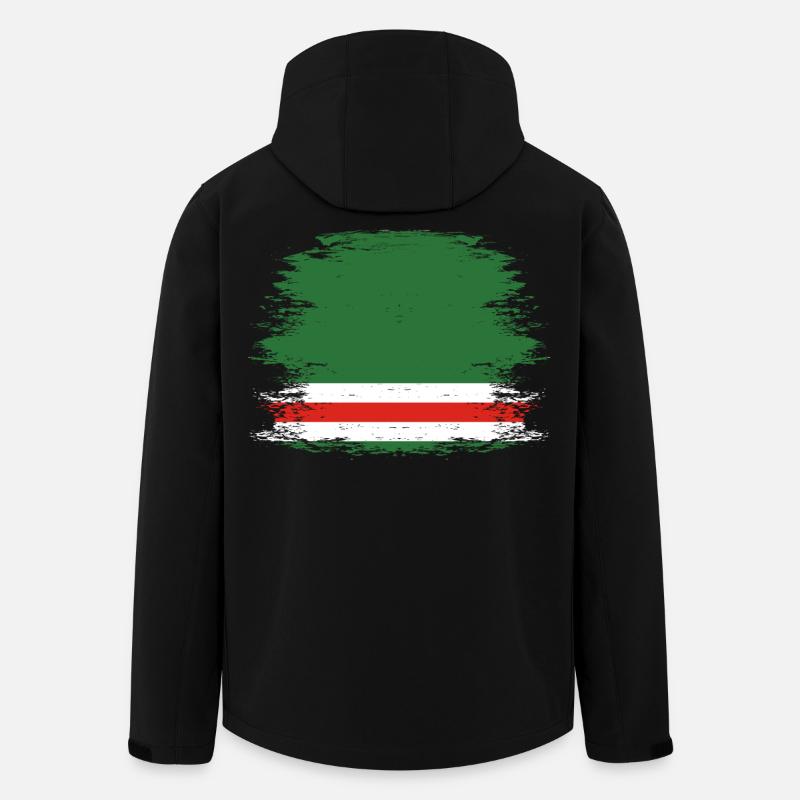 Drapeau de la Tchétchénie utilisé - Veste softshell homme en polyester recyclé Stanley/Stella - noir
