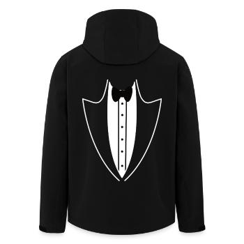 Costume, smoking, drôle de queue de pie - Veste softshell homme en polyester recyclé Stanley/Stella - noir - Dos - AI Model Male 185 light (185cm)