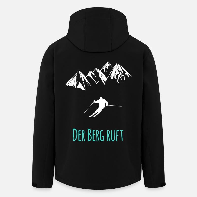 Skifahren - Der Berg ruft - Recycelte Männer Softshell-Jacke von Stanley/Stella - Schwarz